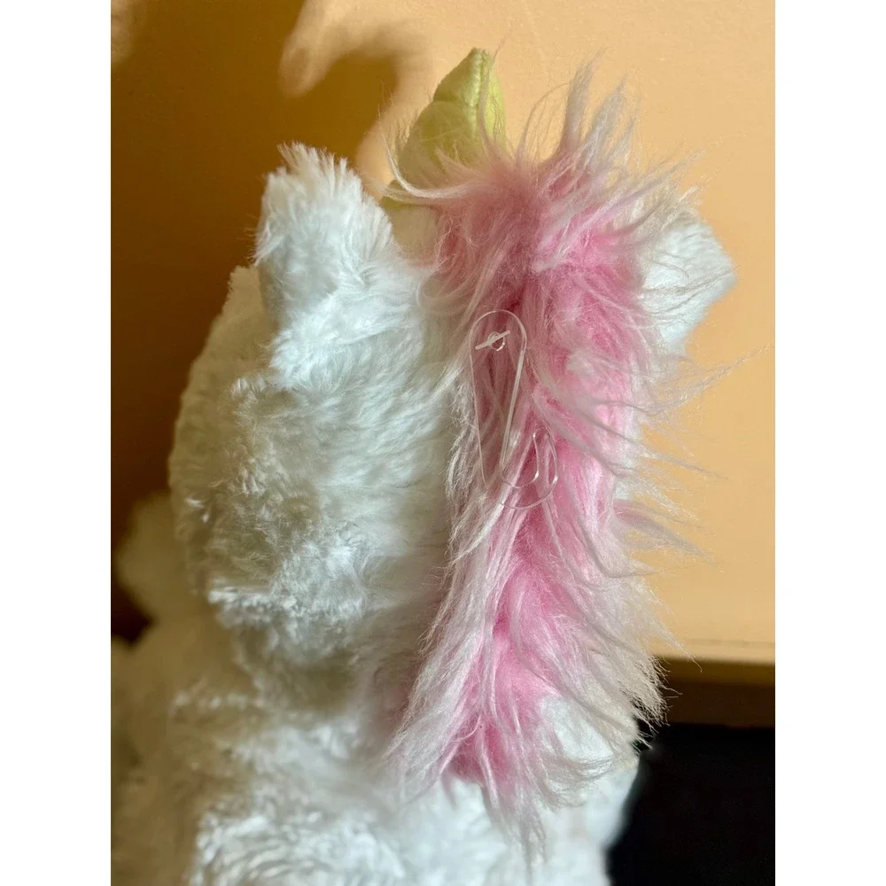 Cloud Island Plush Unicorn Mother and Baby Rattle Set White Pink Stuffed Animal